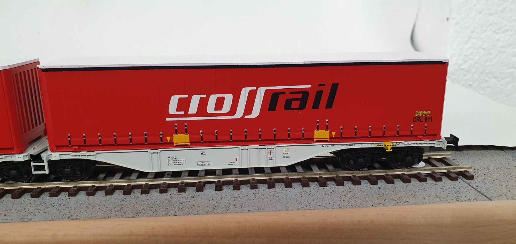 ACME Modelleisenbahnen: ACME 90099 AAE Sggmrss Doppeltragwagen, Container crossrail – Neu und originalverpackt aus Würenlos von juruth 3