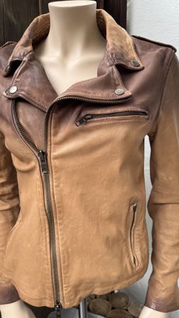 Gant Rugger Biker Leder Jacke, Gr. S