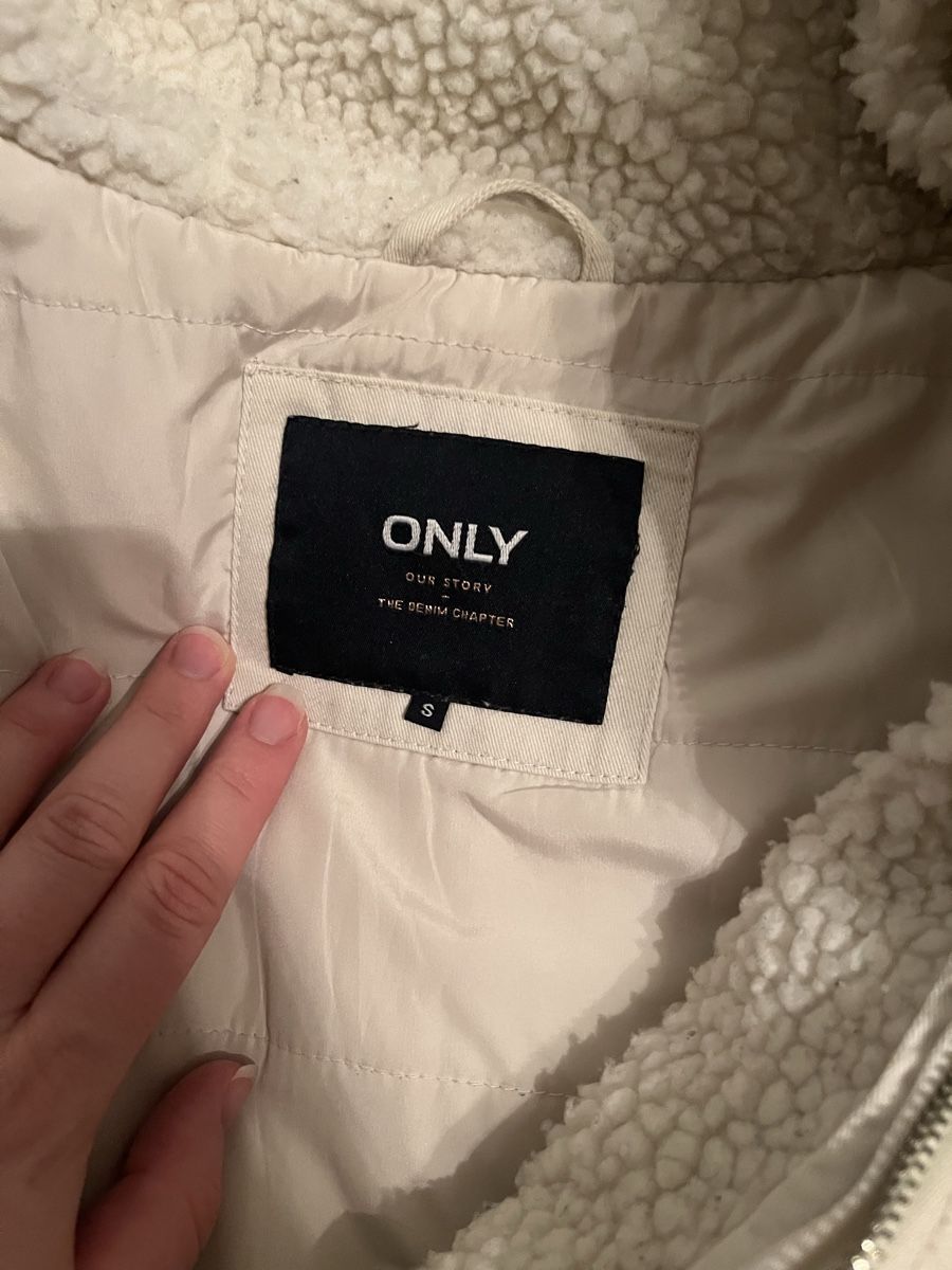 Only Mäntel: ONLY Winterjacke beige Gr. S mit Fell Kapuze – Gebraucht aus Gockhausen von Lali013 2