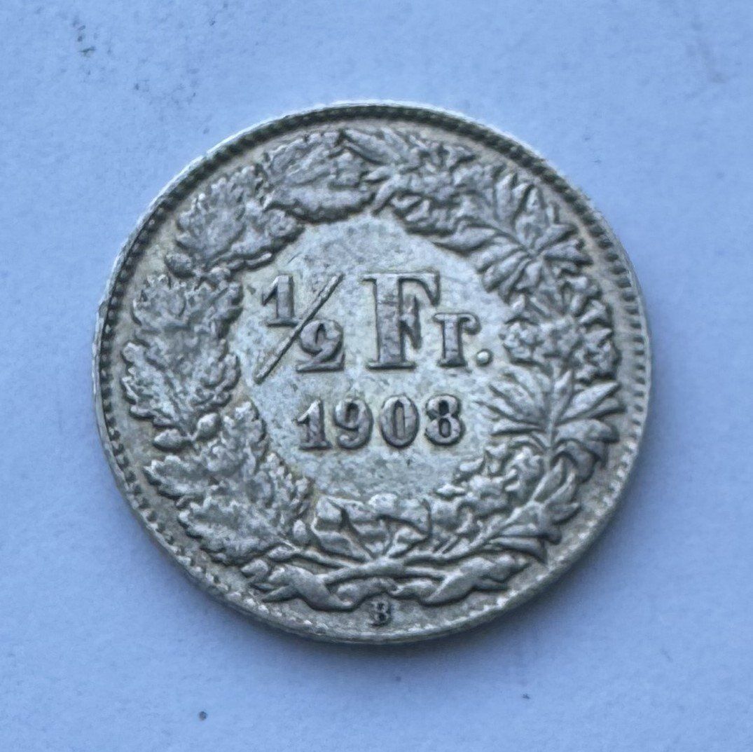 Tutti le monete: 1908 50 Rappen vz+ – Usato da Kirchberg SG venduto da Zenhad69