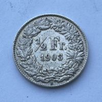 1908 50 Rappen vz+