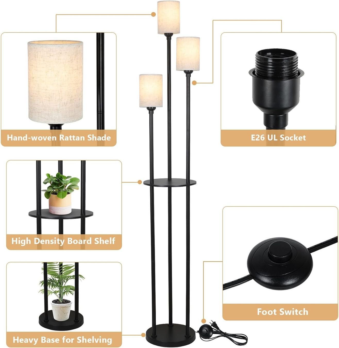 Lampade: Stehlampe – Nuovo e nell'imballaggio originale da Gränichen venduto da omniadeals 3