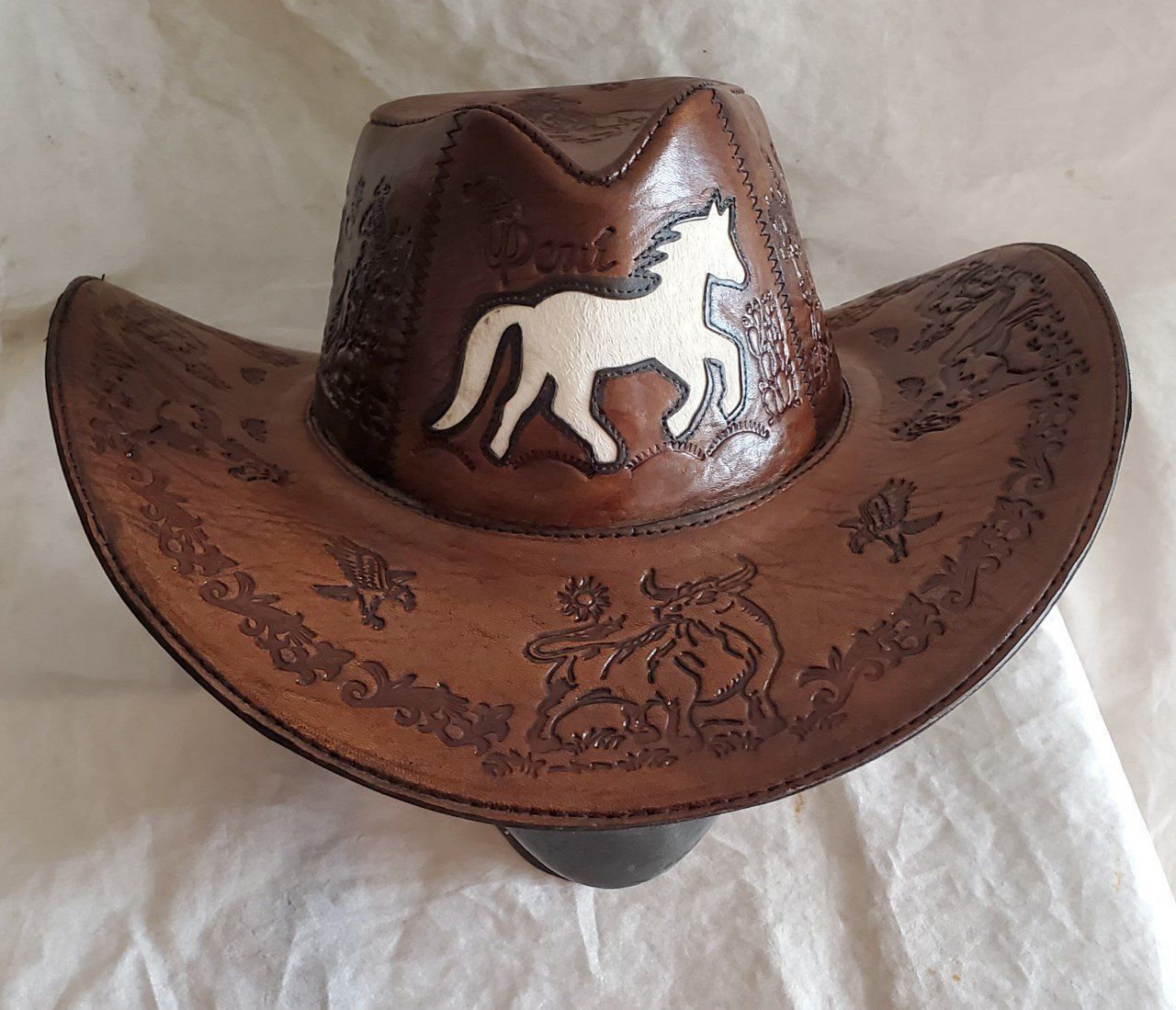 Hüte, Mützen & Caps: original Goucho Lederhut aus Peru, Neu!! – Neu (gemäss Beschreibung) aus Lima- Peru von Alpaka-Haus 1