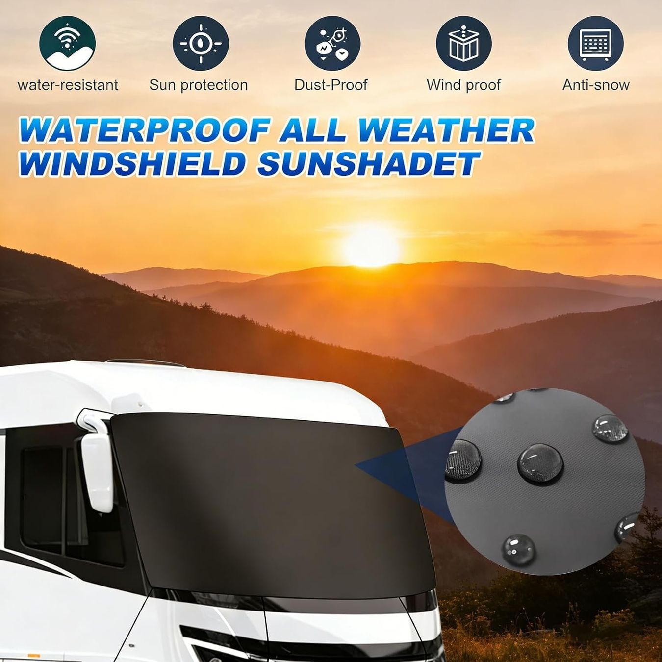 Veicoli da campeggio: Wohnmobil Frontscheibenabdeckung 267x120 cm 600D – Nuovo e nell'imballaggio originale da Suhr venduto da SchnapperCH 2