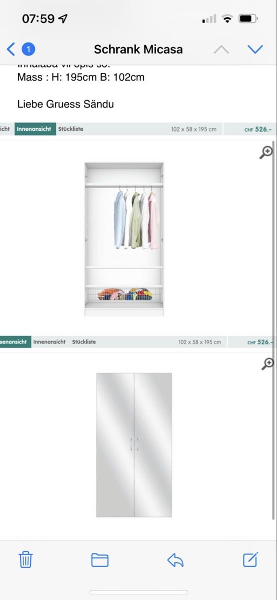Micasa Armoires: Schrank – Neuf (Voir description) à Kleindöttingen par ing_dz8t 1