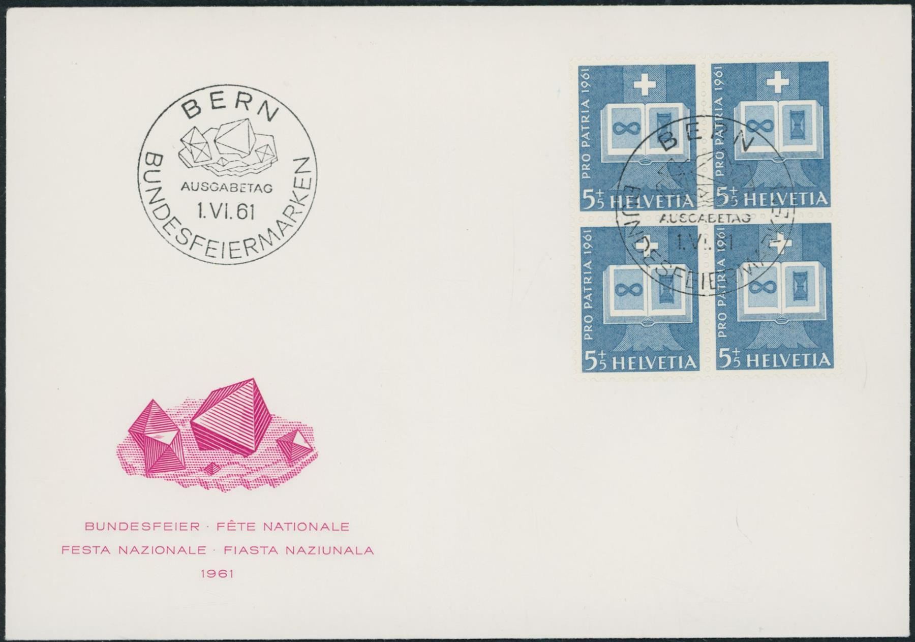 Alle Briefmarken: 1961 - Pro Patria - FDC U4 – Gebraucht aus Schindellegi von leecollect 4