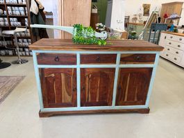 Sideboard Kommode Sheesham grün blau vintage restau börnie's