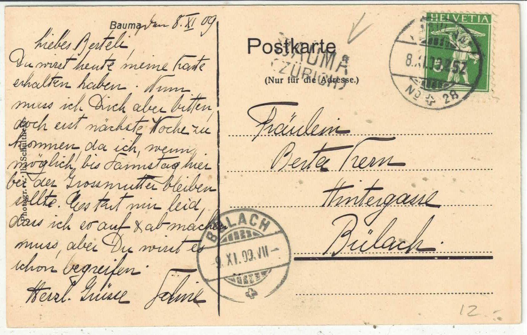Cartoline postali: Bauma - Generalansicht – Usato da Ettingen venduto da Kartenplanet 1