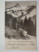 Bahn Zug mit Dent de Jaman, Januar 1904
