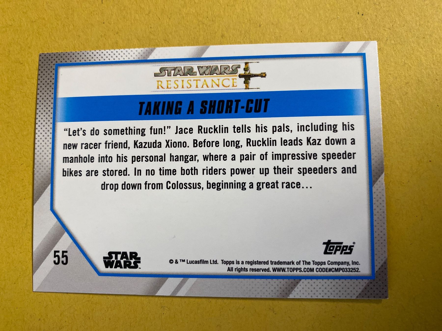 Star Wars Carte collezionabili: Carte Star Wars Resistance Taking a Short-Cut #55 – Nuovo (secondo la descrizione) da Le Brassus venduto da cinema13 1