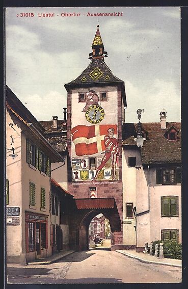 Cartoline postali: AK Liestal, Obertor, Aussenansicht – Usato da Berlin venduto da bartko-reher