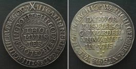 MÜNSTER Stadt. 1 1/2 Taler 1534 WIEDERTÄUFER Silber vz