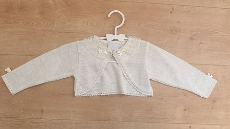 Baby Mädchen Strick Bolero-Jäckchen Taufe