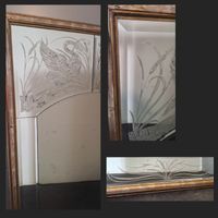 grosser Wandspiegel mit Schwanenmotiv Goldrahmen gebrauchter