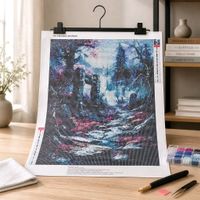 Kit diamond painting Paysage hivernal