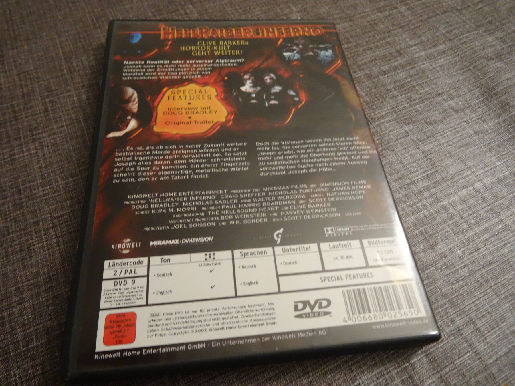 Tous les DVDs: DVD Hellraiser Inferno – D'occasion à Olten par Disc-Verkauf 2