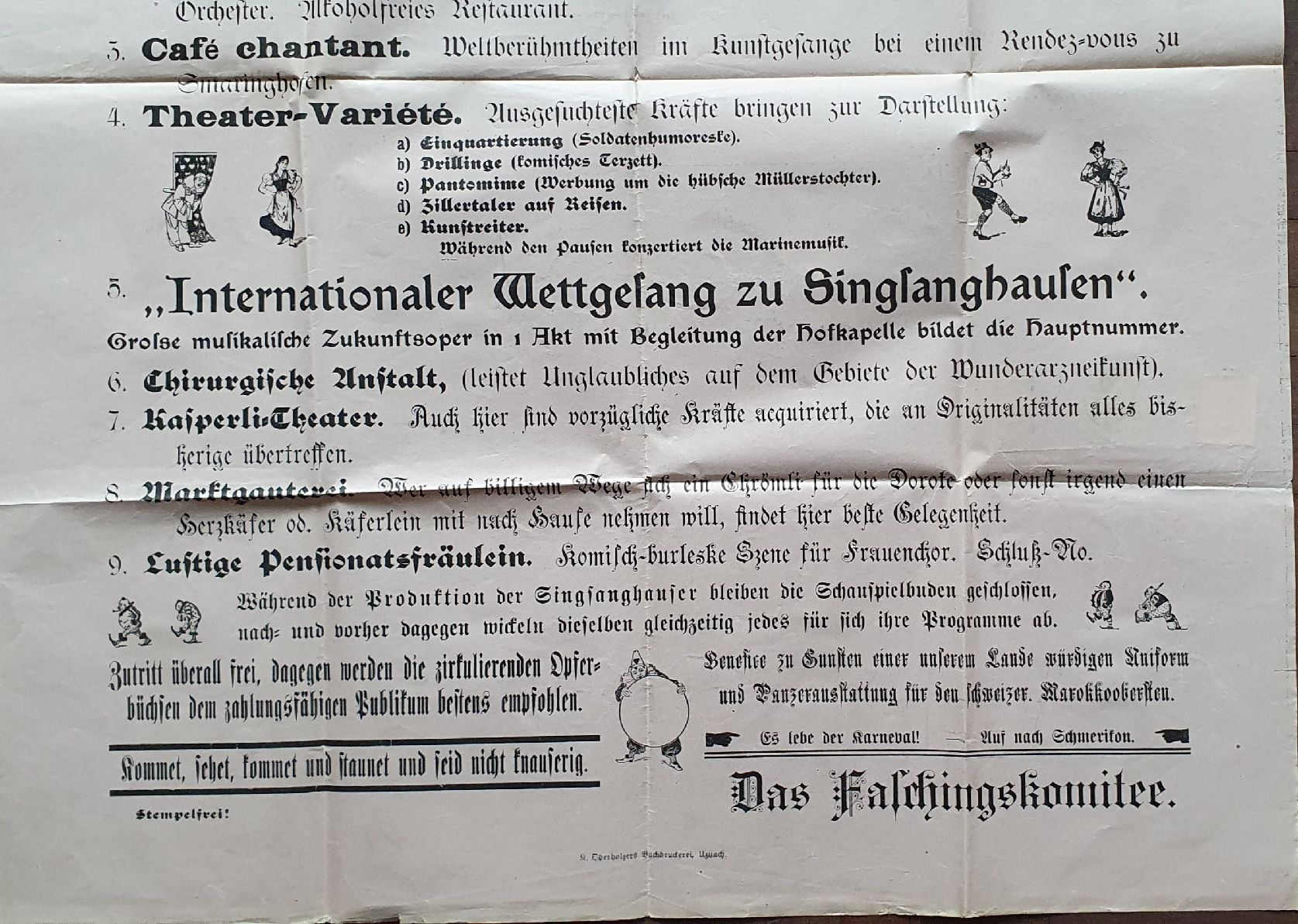 Documenti: Originale Schmerikon Faschings-Marktleben, 1907 – Usato da Kreuzlingen venduto da Rschweiz1 2