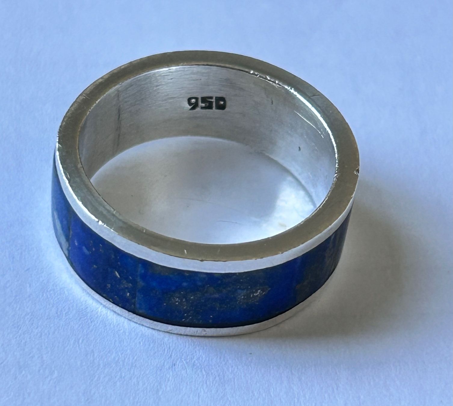 Anelli: Handgefertigte Ringe aus Silber mit Lapislazuli. – Nuovo (secondo la descrizione) da Zürich venduto da rai_n6pg 1