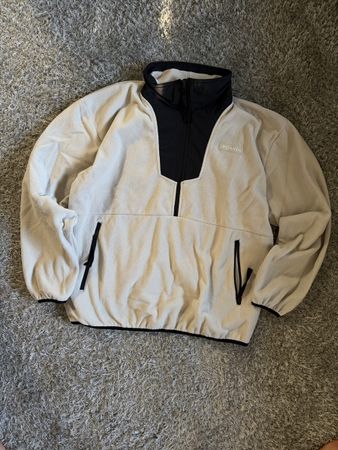 Columbia Fleece Pullover Beige Black Size XL