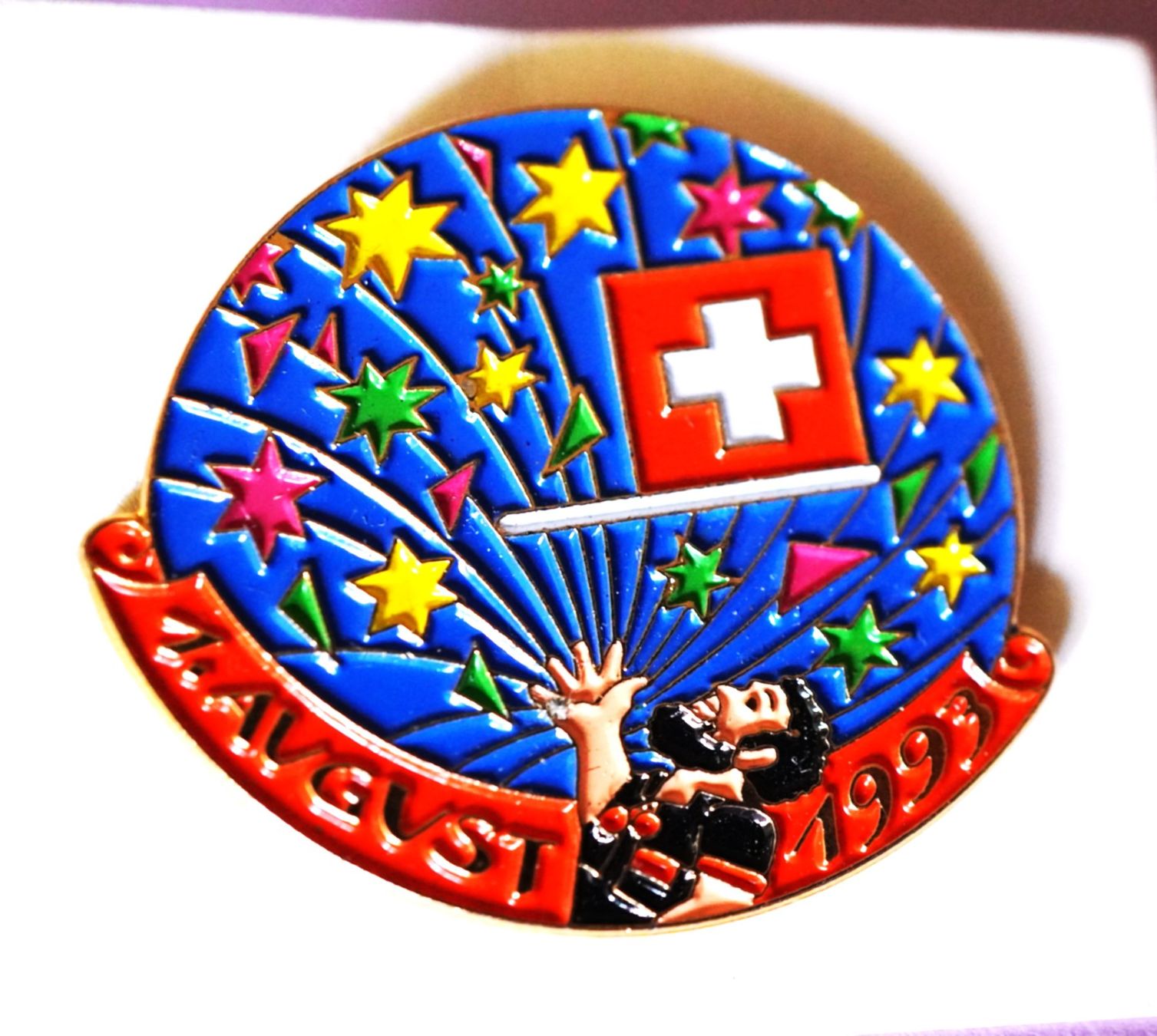 Placchette & Badge: 1.Aug. 1993 Simone Erni 1000 Stk. – Usato da Worb venduto da worb01
