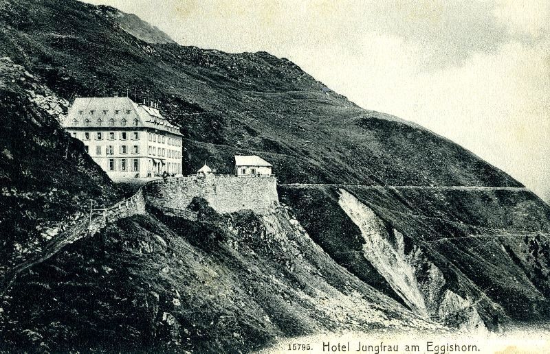 Cartoline postali: Eggishorn - Hôtel Jungfrau + c1910 – Usato da Emmenbrücke venduto da teestube