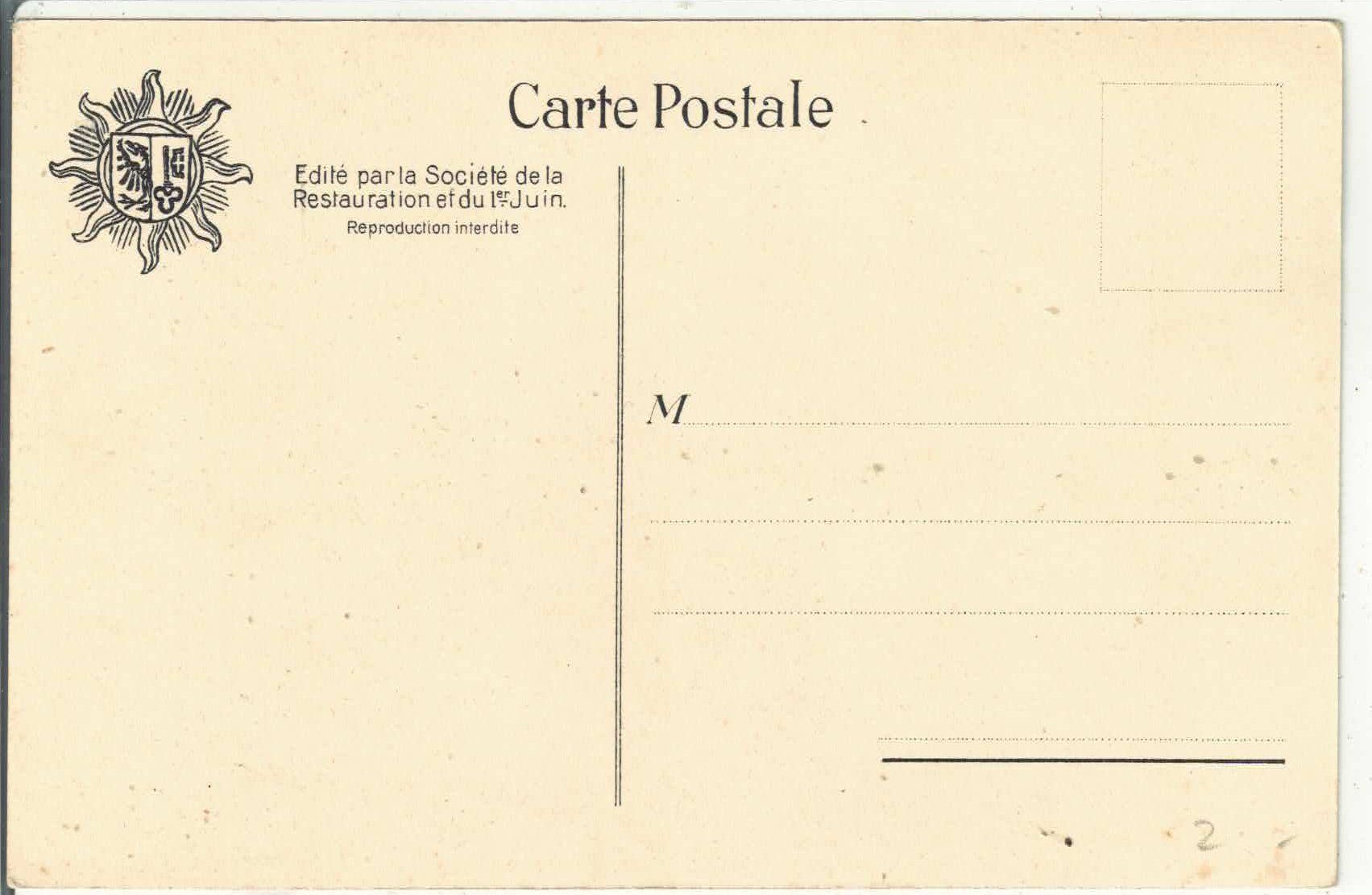 Cartoline postali: Restauration de la Republique de Geneve – Usato da Ettingen venduto da Kartenplanet 1