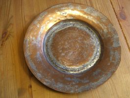 antiker, wunderschöner Teller aus Kupfer