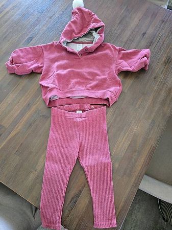Set Leggings + Pullover Gr. 80 für Mädchen