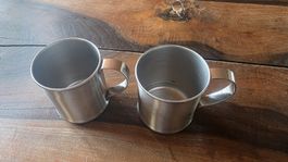 2 Becher Edelstahl gebraucht