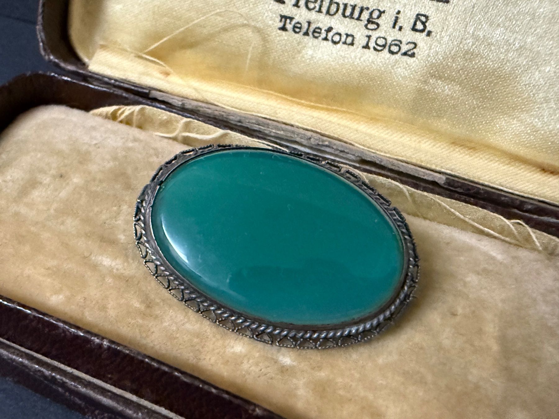 Broschen & Nadeln: Silber Brosche mit Achat 800 – Gebraucht aus Spiegel b. Bern von Rogger72