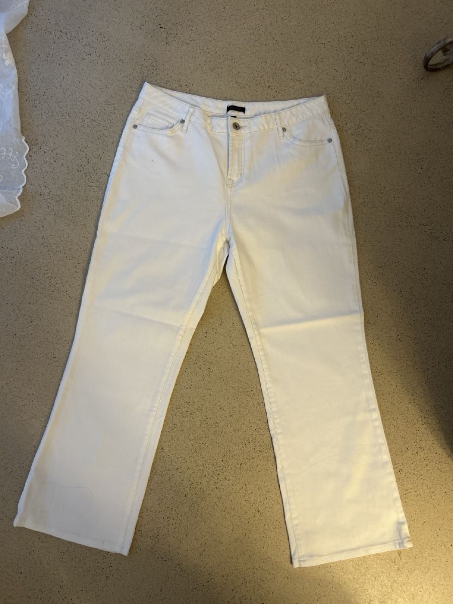 Pantaloni: Jeans Hose, weiss mit Muster, Gr. 42 – Nuovo (secondo la descrizione) da Langwiesen venduto da Cattii 1