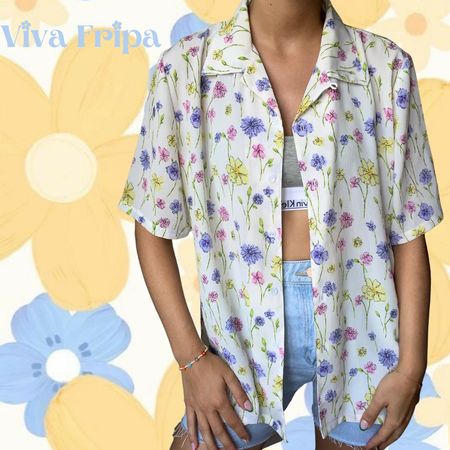 Vintage shirt with flowers