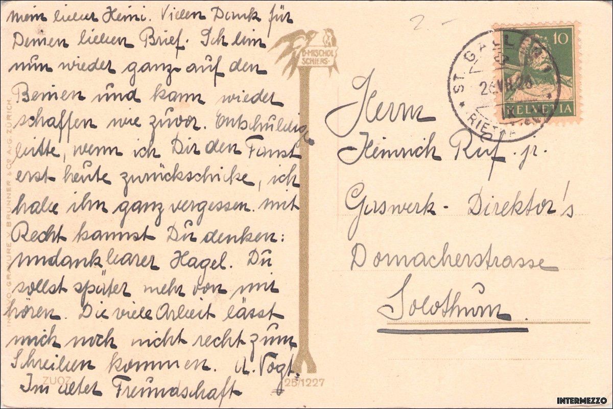 Cartoline postali: Zuoz GR // 1926 Dorf // Sommer – Usato da Basel venduto da intermezzo12 1
