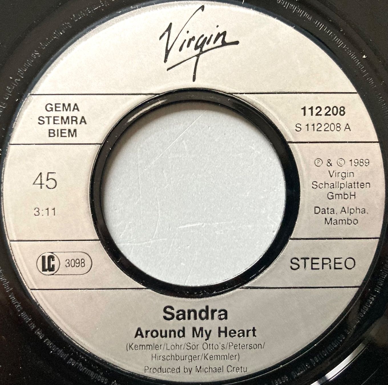 Vinyles: SANDRA - AROUND MY HEART – D'occasion à Poliez-Pittet par Newtown-Records 2