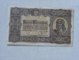 Antike 100 Kronen Banknote, Ungarn, 1923, Top Zustand!