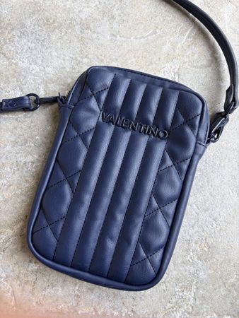Valentino Handytasche Umhängetasche Marineblau-Top Zustand!