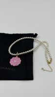 Halskette Perlen mit Chanel Anhänger 40-45cm