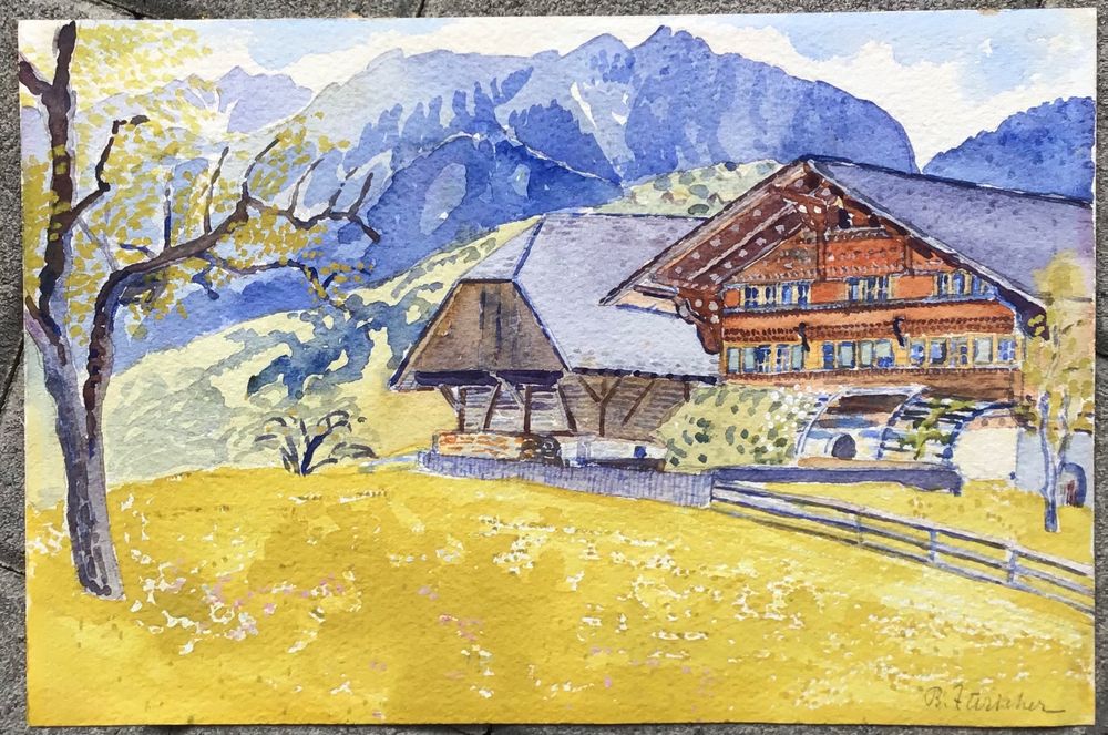 Bertha ZÜRCHER (18691949) Landschaft Aquarell Kaufen auf Ricardo