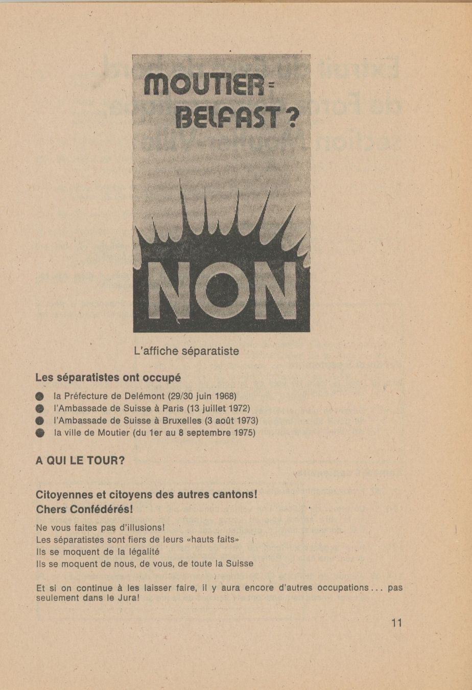 Bücher: Les événements de Moutier 1975 – Gebraucht aus Crémines von Falta 1