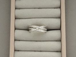 Thomas Sabo Pavé Ring mit gekreuzten Bändern