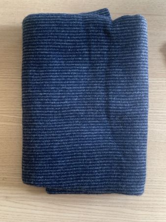 Blue striped scarf