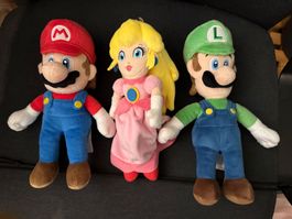 Mario Peach Luigi Plüschfiguren Set 3 Stück ca.25cm gross