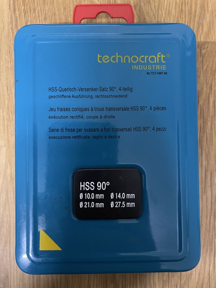 Technocraft Tutti gli attrezzi: HSS Querloch-Senker-Satz 90° 4-teilig technocraft  – Nuovo (secondo la descrizione) da Bassersdorf venduto da RaiverseUniversum