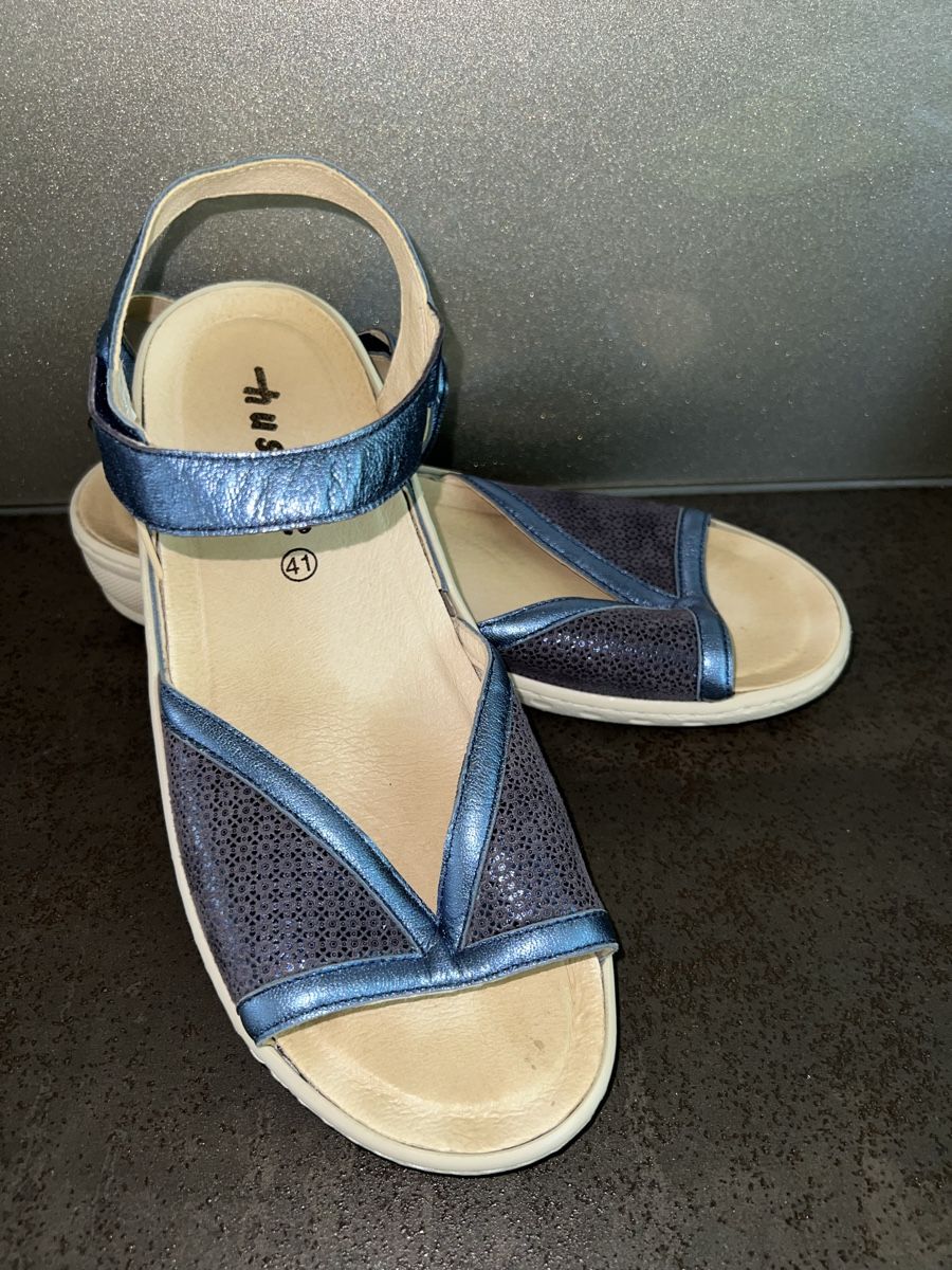 Damenschuhe: Leder Sandale HUSKO 41 1 x getragen – Neu (gemäss Beschreibung) aus Dornach von samuti