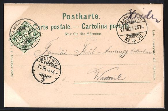 Cartoline postali: AK Heiden, Blick über die Dächer, 1904 – Usato da Berlin venduto da bartko-reher 1