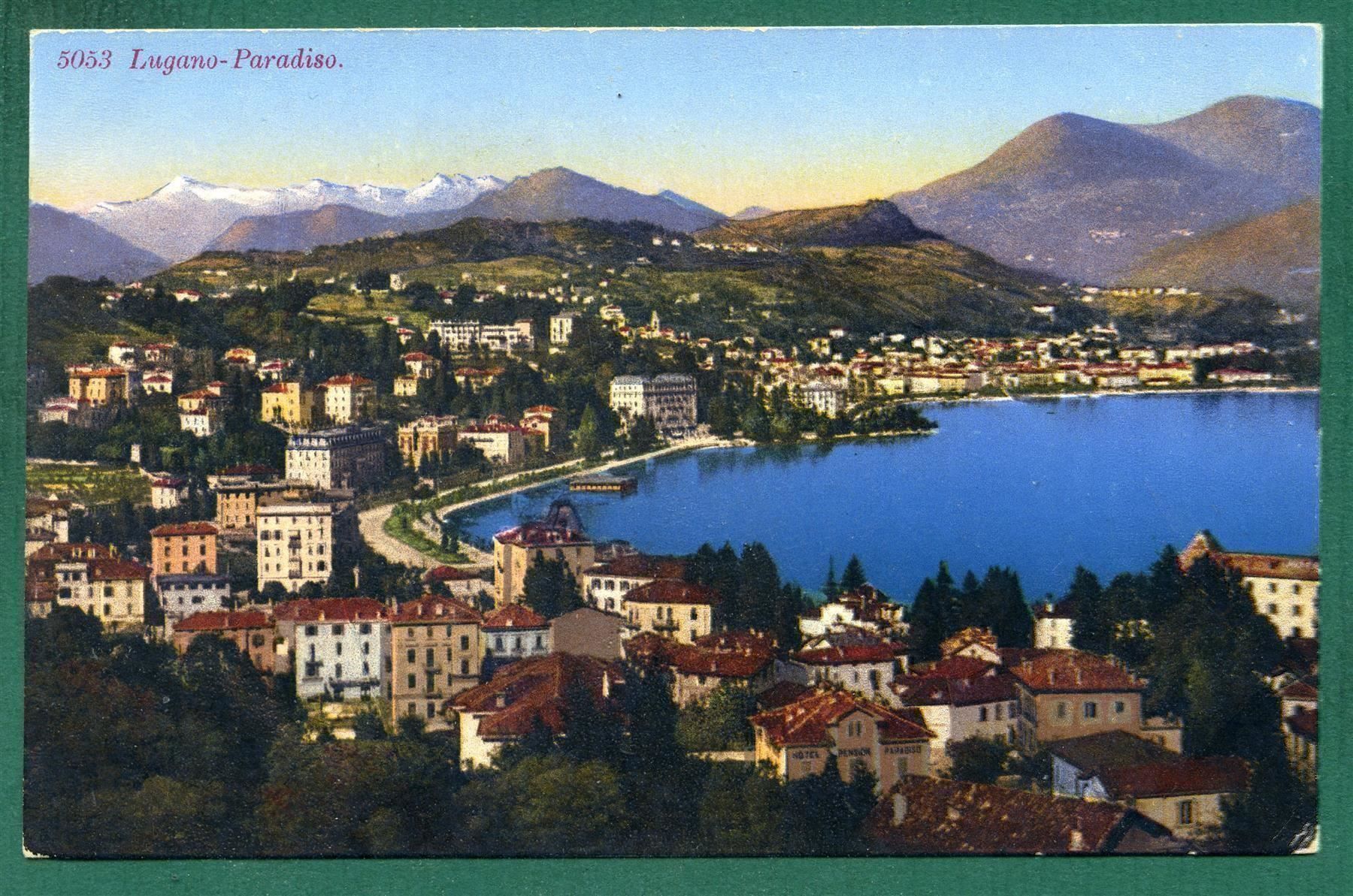Cartoline postali: Lugano - Paradiso, ca. 1920, ungelaufen – Usato da Sargans venduto da Hausi1951