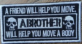 Patch brodé "A BROTHER" - Motard Biker 💀
