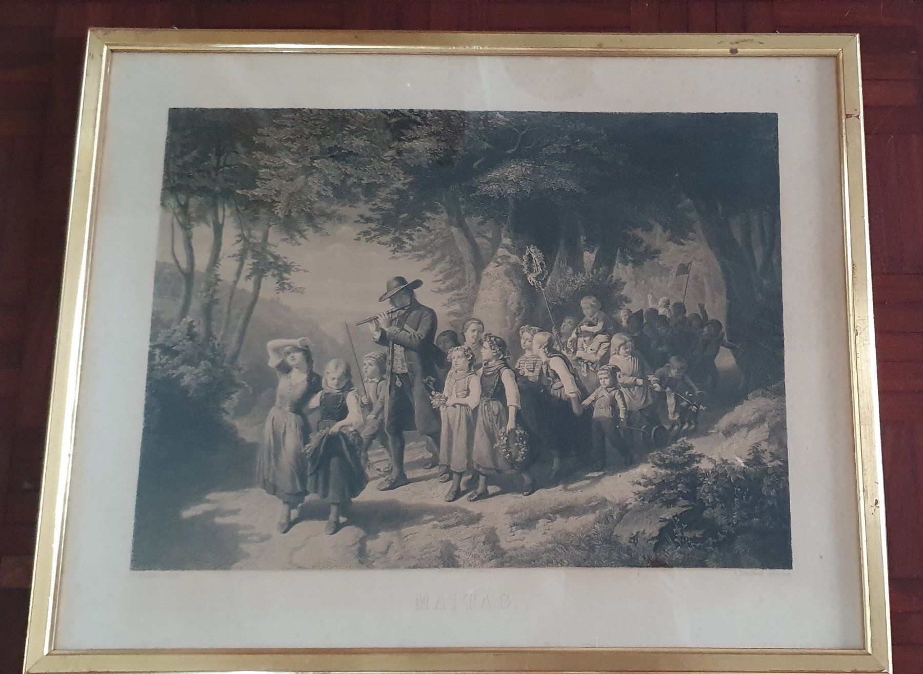 Incisioni: Bild - Maitag, Stahlstich um 1860 – Usato da Kreuzlingen venduto da Rschweiz1 4