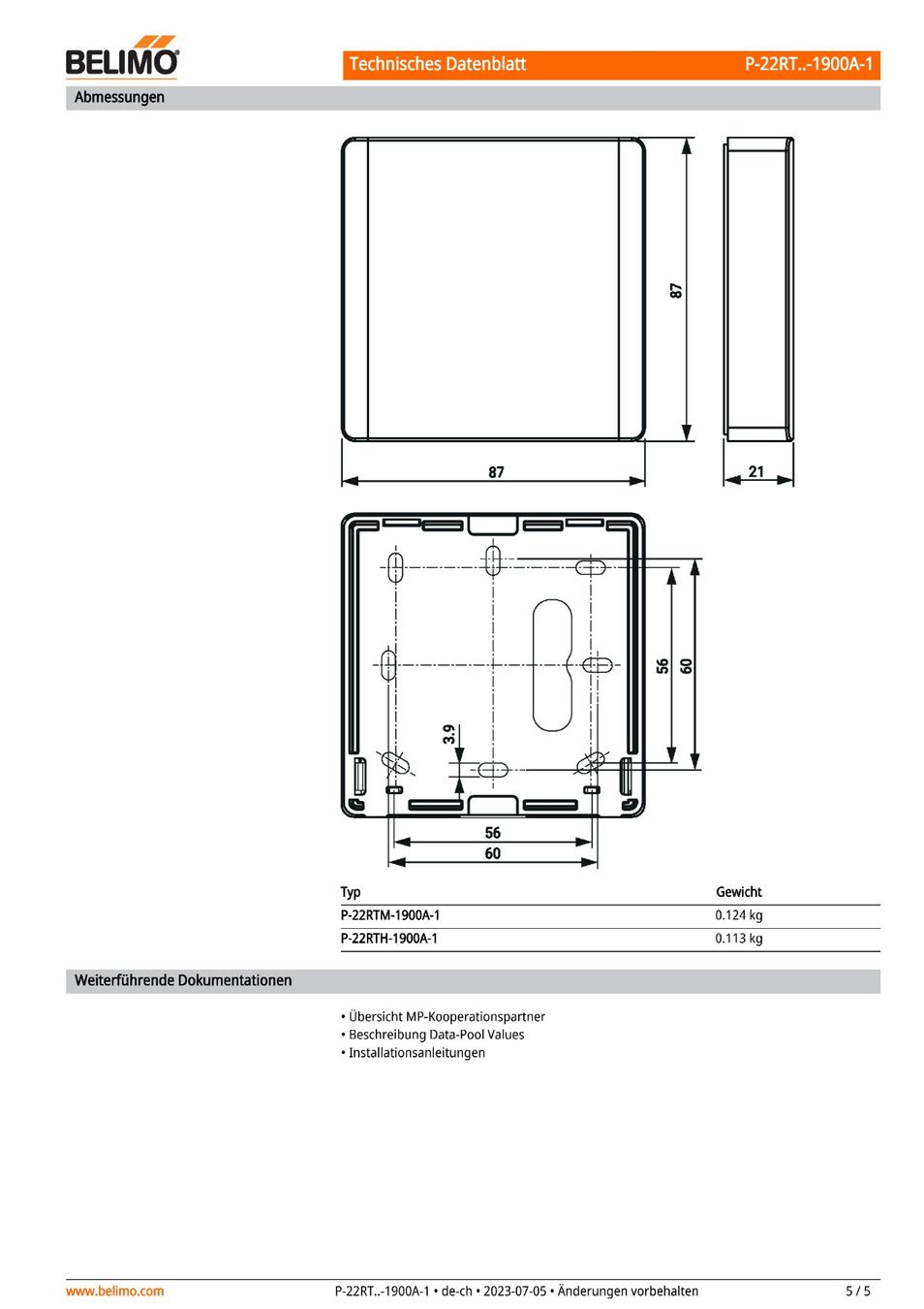 Belimo Elektronikbauteile: Raumbediengerät Belimo, P-22 RTM-1900 A-1, CO2, T, r.H. – Neu und originalverpackt aus Herisau von Clarkkent 8