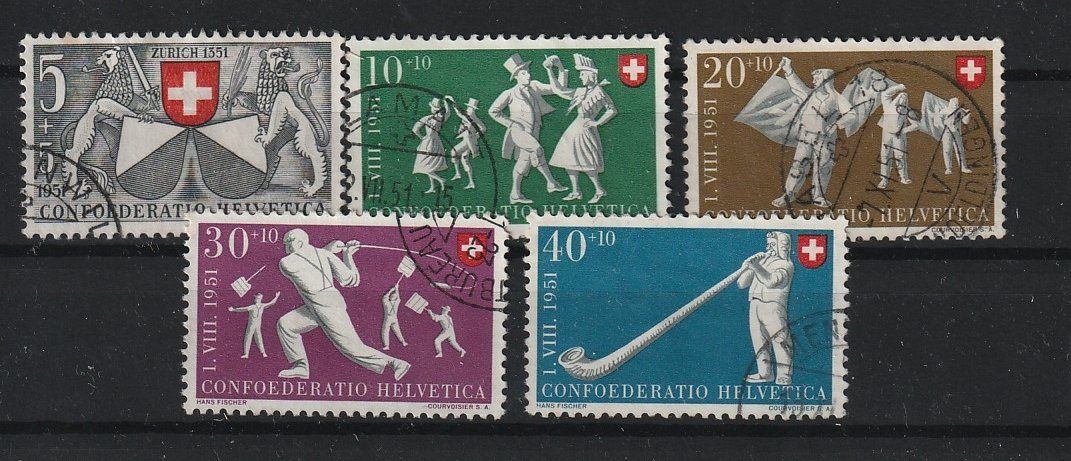 Tutti i francobolli: Pro Patria 1951, gest. – Usato da Jegenstorf venduto da Wintersport
